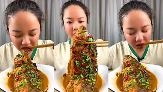 Asmr Mukbang Seafood，Eating Spicy Food，Eating Show Seafood，Crucian Carp