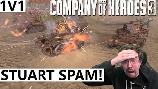 Stuart Spam! - Company of Heroes 3 - 1v1 - Hans(DAK) vs Binkie(Brits)