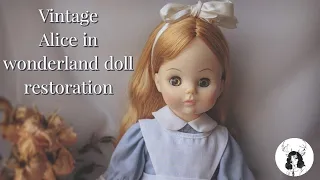 Alice in wonderland doll restoration Madame Alexander
