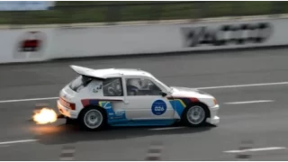 Peugeot 205 Turbo 16 Group B on track! with backfires!!!