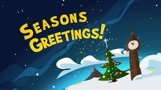 Animated Christmas Card Template - Festive Cartoon World