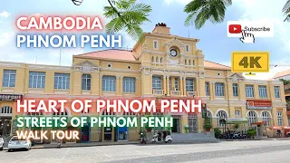 Heart of Phnom Penh || Phnom Penh City || 4K || Cambodia 2021 || Pre - COVID  Back Packer Paradise!!