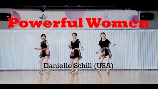 Powerful Women Linedance demo Beginner @ARADONG linedance