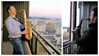 Quarantined Saxophonists Interact Through Their Balconies - SENORITA (Vilnius, Lithuania)