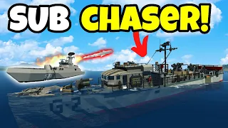 Sub Chaser ATTACKS AI MILITARY Then SINKS In Stormworks!