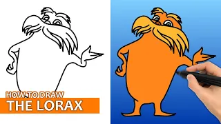 How To Draw The Lorax (Easy Drawing Tutorial)