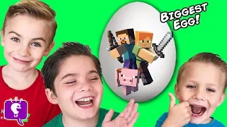 Giant MINECRAFT Adventure Egg with HobbyKidsTV