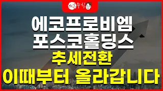 에코프로비엠 포스코홀딩스 추세전환 이때부터 올라갑니다