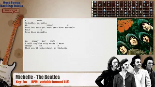🎸 Michelle - The Beatles Guitar Backing Track with chords and lyrics
