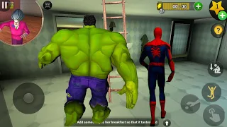 Scary Teacher 3D - New Funny Pranks Levels SpiderMan and Hulk Enter in Miss T House (Android/iOS)