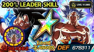 200% LEADER SKILL! 100% INT EZA ULTRA INSTINCT GOKU LEVEL 10 LINKS! Dragon Ball Z Dokkan Battle