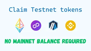 Claim testnet tokens | No mainnet balance required | Free