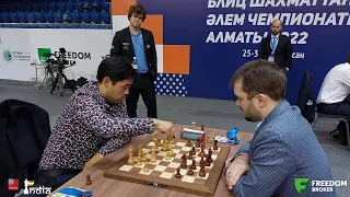 Hikaru Nakamura's amazing tactical vision | Nakamura vs Fedoseev | World Blitz 2022