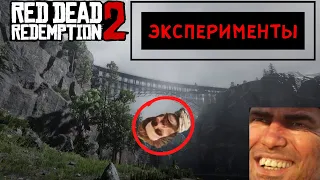 Что будет если пьяного пастора сбросить с моста в Rdr2. Эксперименты в  Red Dead Redemption 2