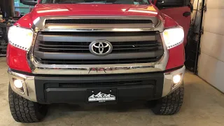 2015 Toyota Tundra head light bulb replacement.