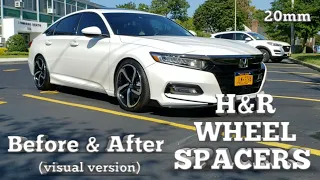 2018-2021 Honda Accord H&R 20mm Wheel Spacers Before & After