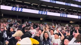 Tottenham Spurs fans celebrate Man City goal to put them above rivals Arsenal