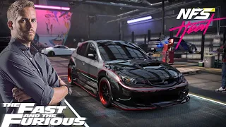 Paul Walker's WRX STI From Fast and the Furious 7 in NFS Heat | Tribute Build