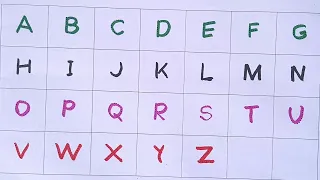 A To Z, Kids rhymes, collection for writing along dotted lines for toddler, Alphabet, ABC song, ABCD