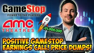 AMC/GME STOCK GAMESTOP POSITIVE EARNINGS! PRICE DUMPS.. HILARIOUS!