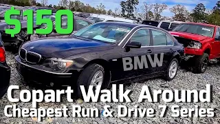 Copart Walk Around, Cheapest BMW 7 Series, Trash Truck, RV and More