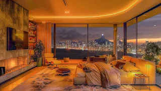 Quiet Jazz Music In A Stylish Bedroom - Cozy Space & Dreamy Sunset Views Of The Beach And City 🏙️