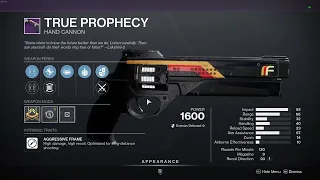 Today in Destiny || GOD ROLL TRUE PROPHECY || DON'T MISS OUT