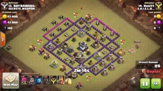 Clash of Clans : TH7 vs TH9 3 star Ground attack