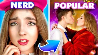 Extreme Makeover from Nerd to College Queen || Popular VS Unpopular