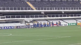 Antes da estreia do Santos no Paulistão, treino na Vila e apoio da torcida