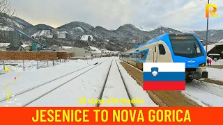 Winter Cab ride on Slovenia's Bohinj Railway/Jesenice - Nova Gorica - train drivers view 4K