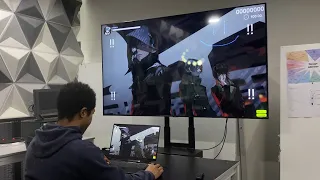 playing osu! in university