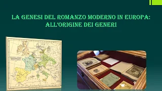 Genesi del romanzo moderno - il romanzo epistolare