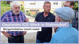 Geplantes ICE-Werk Stahnsorf | Bürgerinitiative macht mobil | Treffen mit Linken-Politiker