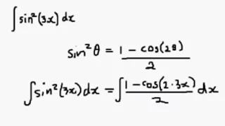 Integral of sin^2(x) using the Half Angle Formula