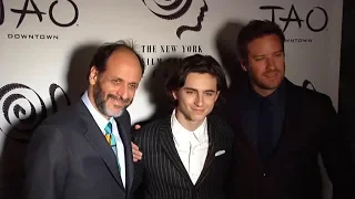 Armie Hammer and Luca Guadagnino at 2017 New York Film Critics Awards