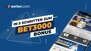 Bet3000 Erfahrungen & Test 2021⚽  In 5 Schritten zum Bet3000 Bonus bei Registrierung bei wetten.com