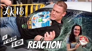 LK18 - #WWE Top 10 - Superstars get thrown through glass Reaction