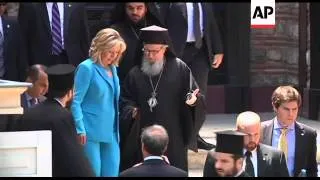 WRAP US Sec of State Clinton meets Turkish Patriarch and foreign minister