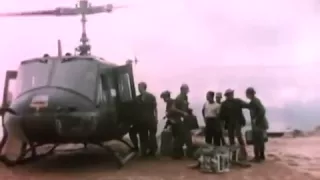 doc - Special Forces on Black Virgin Mountain get Radio Gear from Huey 1966 US Army, Vietnam War