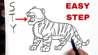 Tiger drawing from STY // Easy Drawing