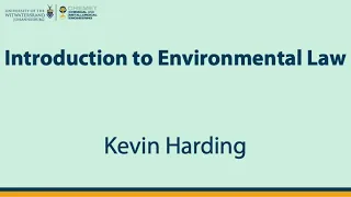 Introduction to Environmental Law [Lecture]