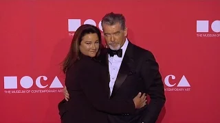 Pierce Brosnan and Keely Shaye Smith 2017 MOCA Gala Purple Carpet