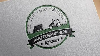Agriculture and Farm Logo Design in adobe illustrator | Graphic Design | Tutorial - تصميم شعار مزرعة