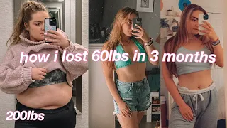 HOW I LOST 60+ POUNDS IN 3 MONTHS: my weight loss transformation from 201lbs *with photos*