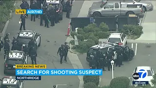 1 person found shot in vehicle in Northridge; search for shooter underway