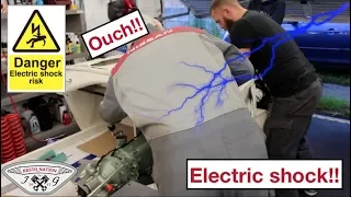 Man Gets Electric Shock Working on his Car EPIC FAIL!