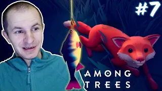 ЗНАКОМСТВО С ЛИСИЦЕЙ И РЫБАЛКА В ИГРЕ ПОСРЕДИ ЛЕСА | AMONG TREES #7