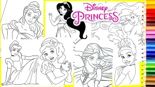 Disney Princess Cinderella Ariel Jasmine Snow White & More Coloring Pages for kids