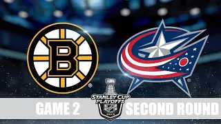 Blue Jackets VS Bruins in Game 2 Каламбус - Бостон Плей-офф, 1/4 финала, Обзор матча